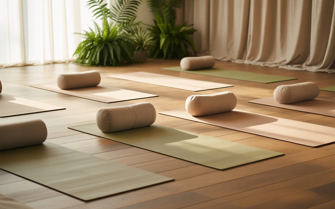 Calm, beautifully prepared wellness studio available for event hire