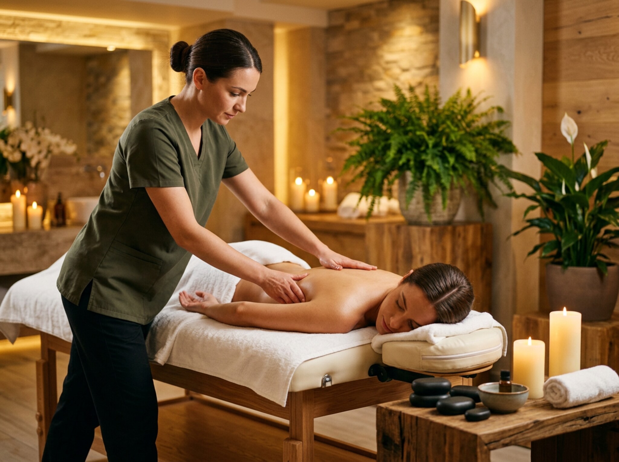 Relaxing spa massage at 6 Sens Wellness & Spa